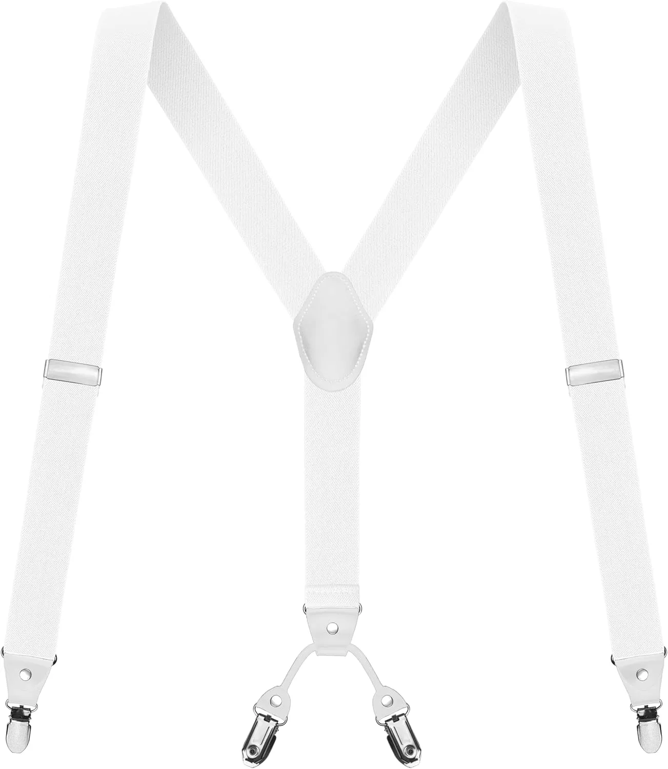 1.4" Y Back Mens Brace Suspenders with adjustable elastic webbing, Suspenders for adult, 4 Strong Metal clips