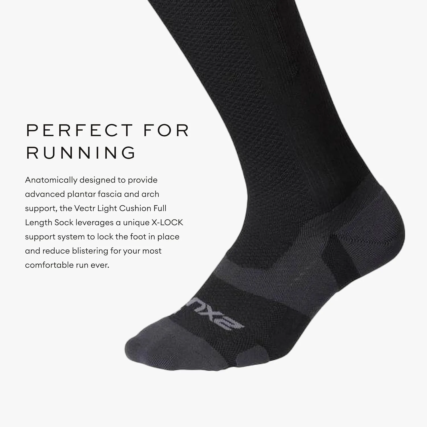 2XU unisex-adult Vectr Full Length Sock