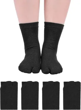 4 Pairs Flip Flop Socks Tabi Split Toe Socks for Men Women Supplies