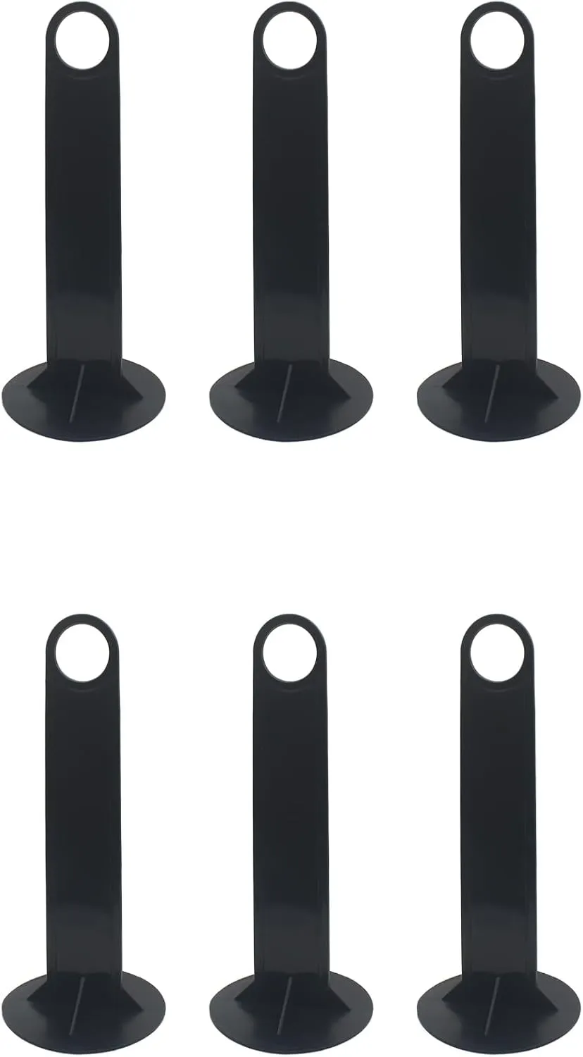 6 PCS Football Training Cones Holders Plastic Mark Disks Shelf Black Soccer Cone Stand for Storing Soccer Disc Cones