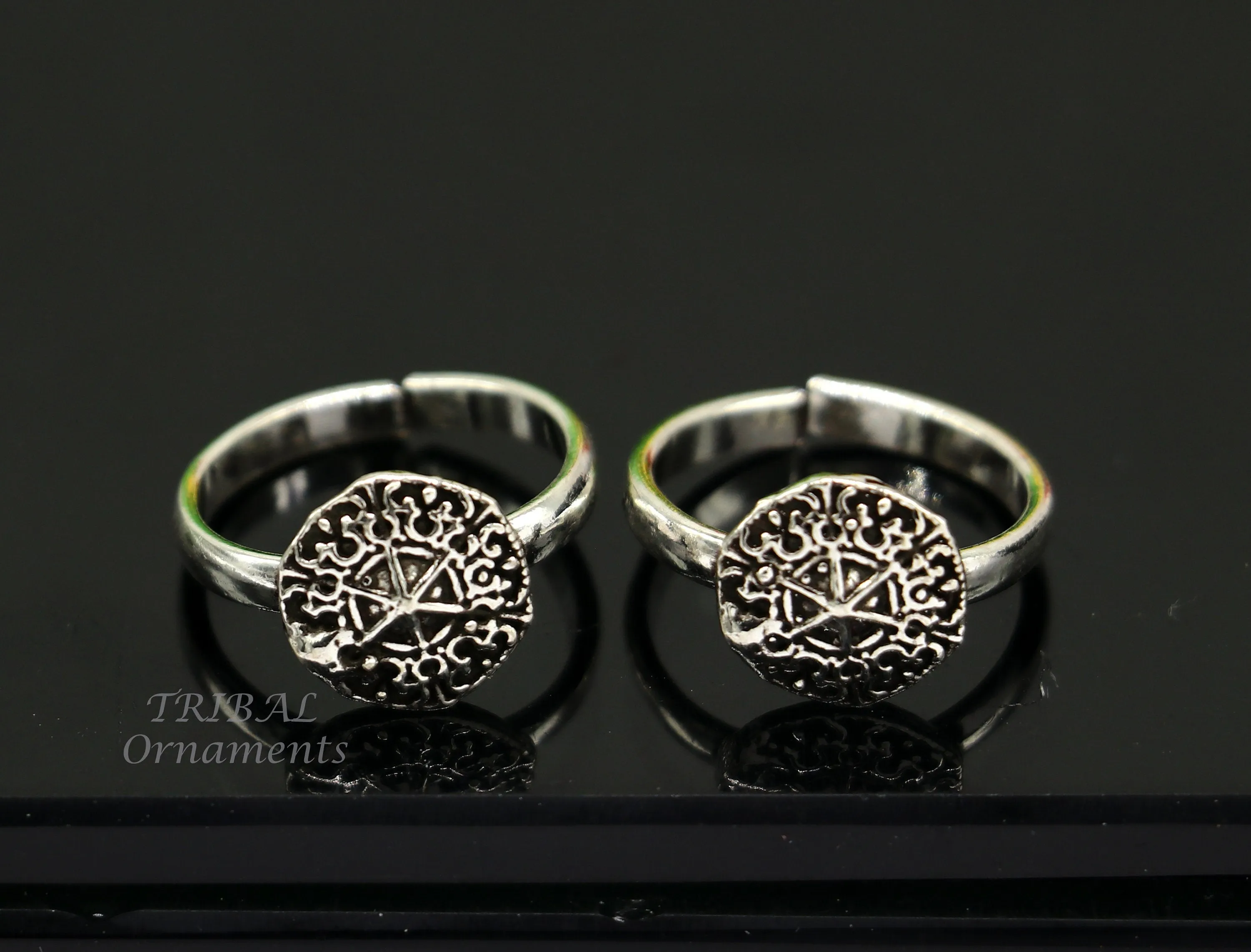 925 sterling silver elegant floral design handmade toe ring, toe band stylish modern women's brides jewelry, india traditional jewelry ytr45