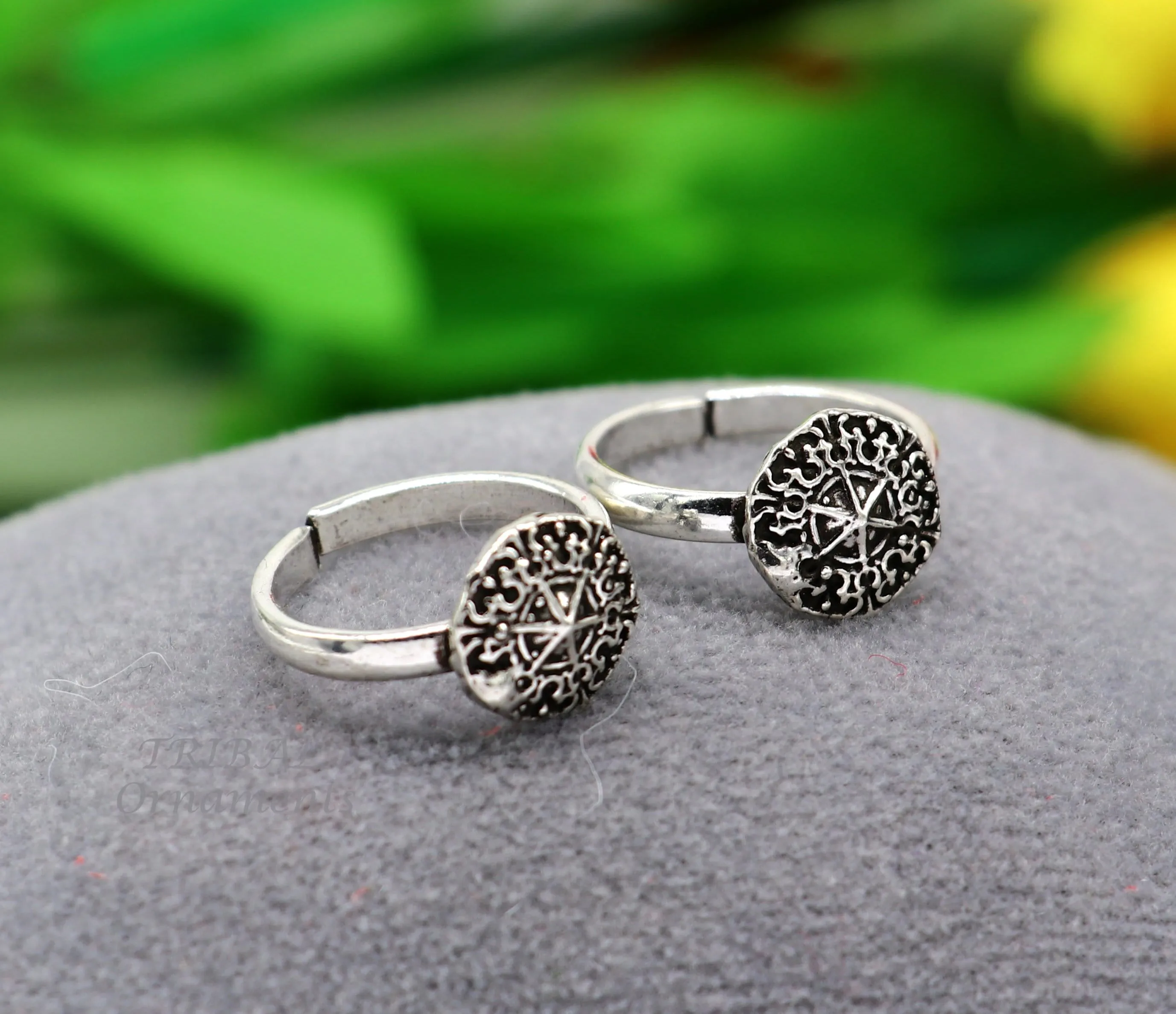 925 sterling silver elegant floral design handmade toe ring, toe band stylish modern women's brides jewelry, india traditional jewelry ytr45