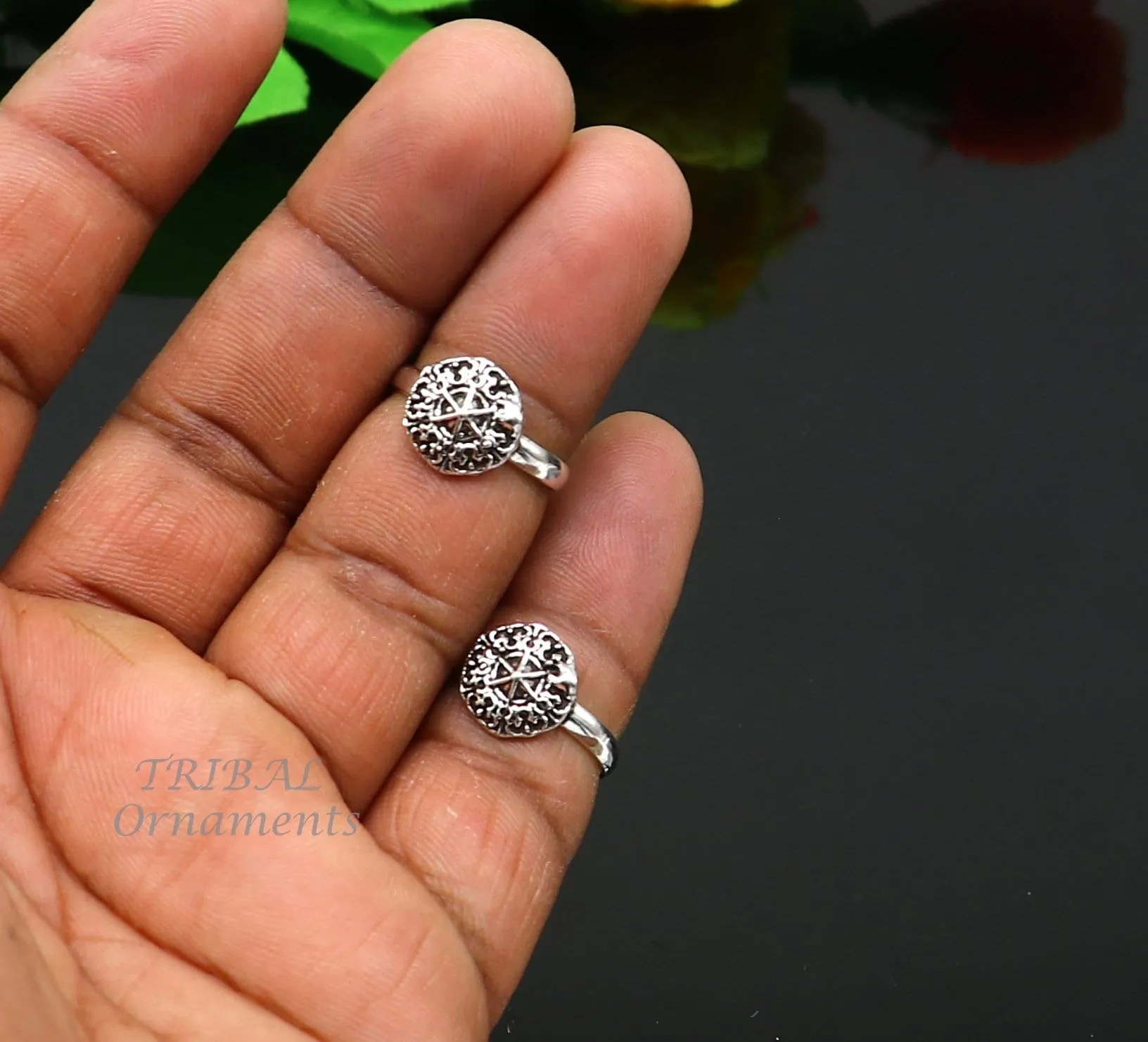 925 sterling silver elegant floral design handmade toe ring, toe band stylish modern women's brides jewelry, india traditional jewelry ytr45