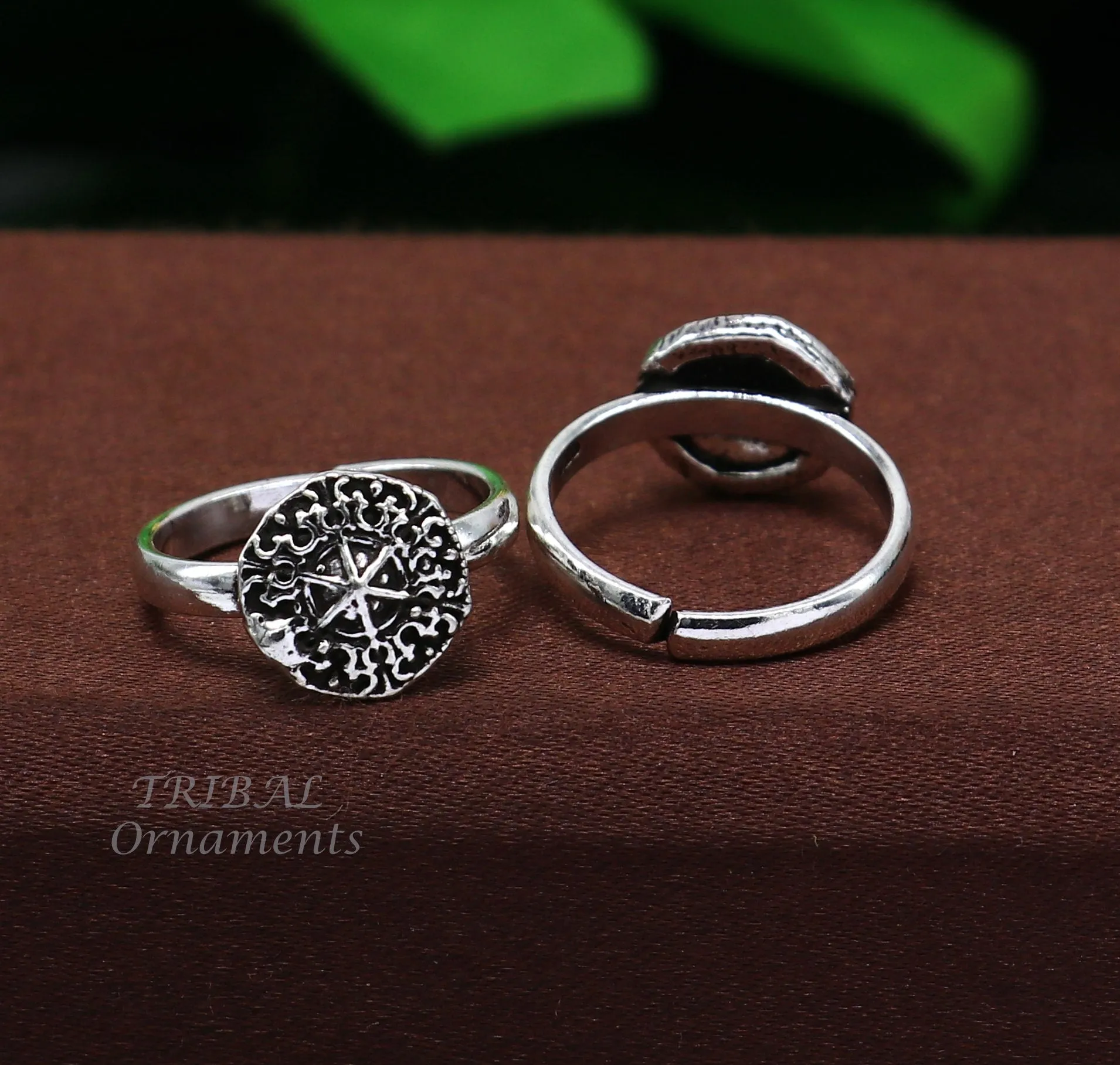 925 sterling silver elegant floral design handmade toe ring, toe band stylish modern women's brides jewelry, india traditional jewelry ytr45
