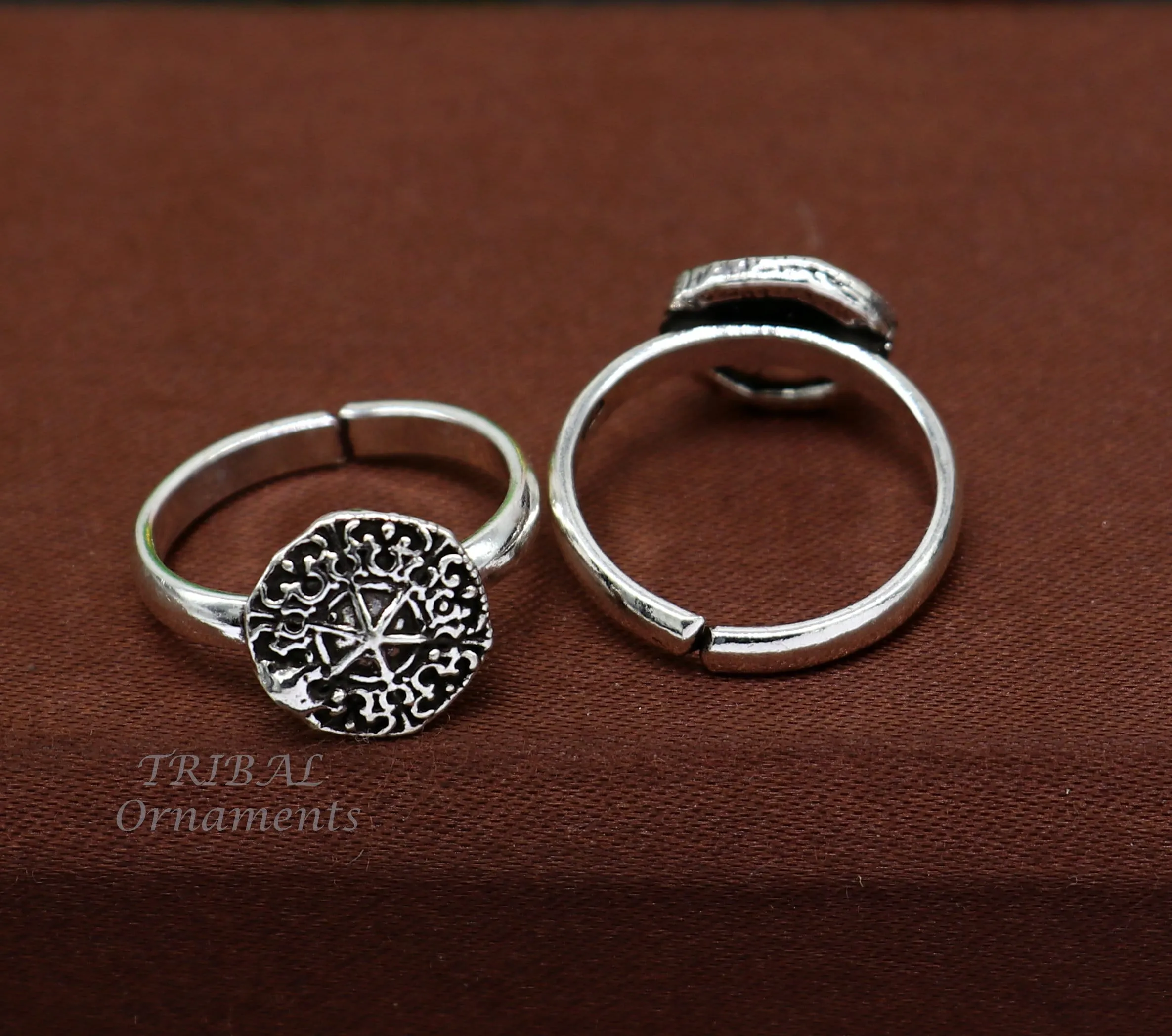 925 sterling silver elegant floral design handmade toe ring, toe band stylish modern women's brides jewelry, india traditional jewelry ytr45