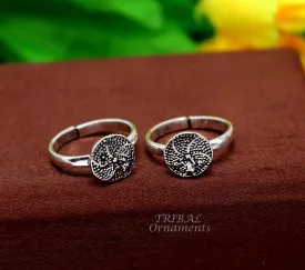 925 sterling silver handmade fabulous heart design toe ring band tribal belly dance vintage style ethnic tribal brides jewelry ytr66