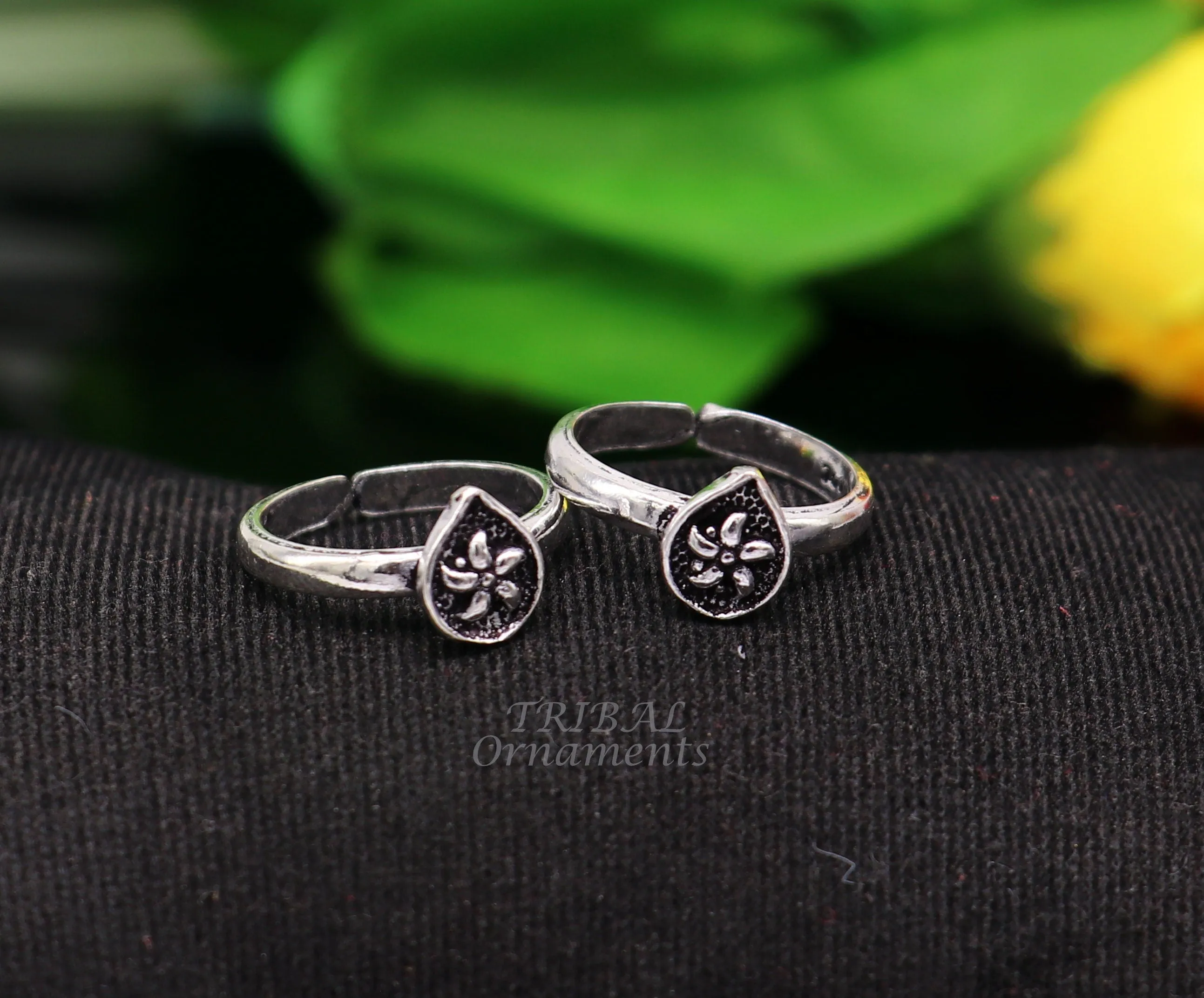 925 sterling silver handmade unique classical floral design vintage tribal ethnic toe ring best brides gifting jewelry ytr71