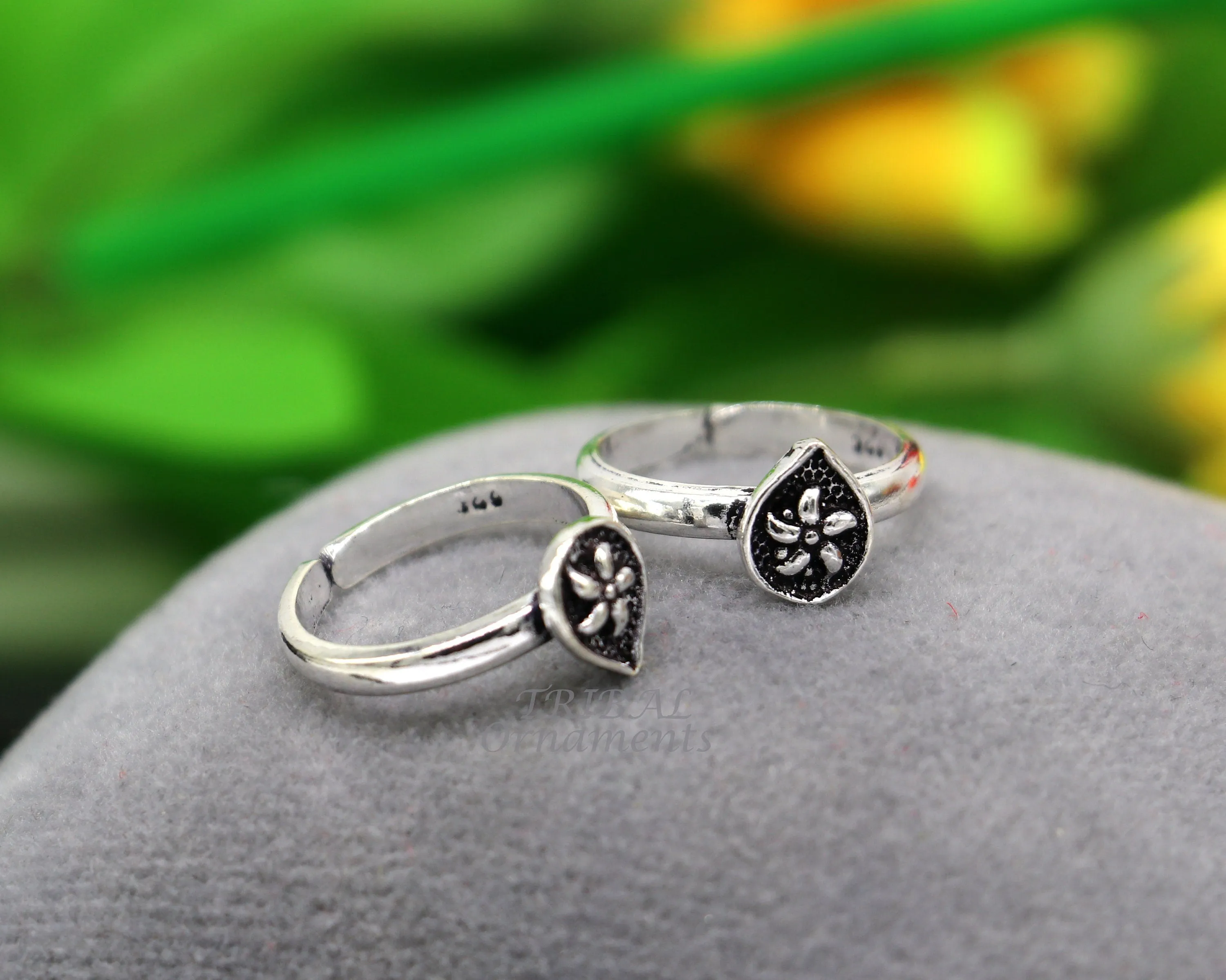 925 sterling silver handmade unique classical floral design vintage tribal ethnic toe ring best brides gifting jewelry ytr71