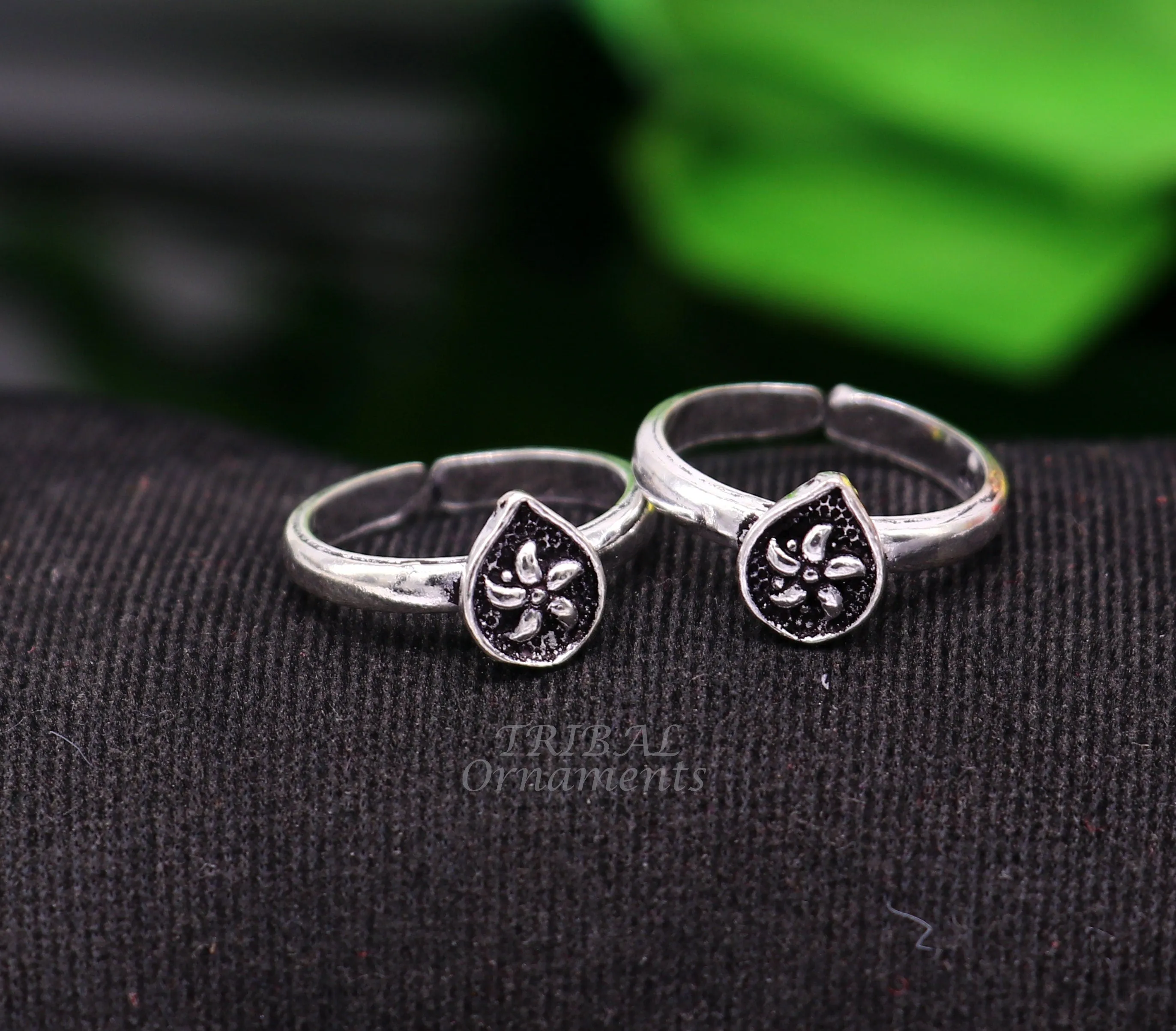 925 sterling silver handmade unique classical floral design vintage tribal ethnic toe ring best brides gifting jewelry ytr71