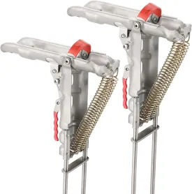 Automatic Spring Fishing Rod Holder 2 Pack Upgrade Stainless Steel Rod Stand with 2 Spring High Sensitivity Spring Loaded Fishing Rod Holder Loaded Tip-up Action for Ground Support Brackets