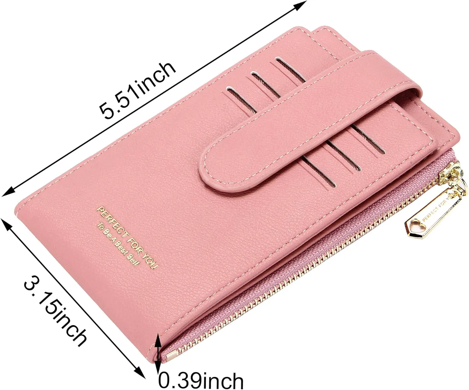 Badiya Card Holder Wallet for Women RFlD Slim Wallets Bifold Multi Card Case Coin Purse