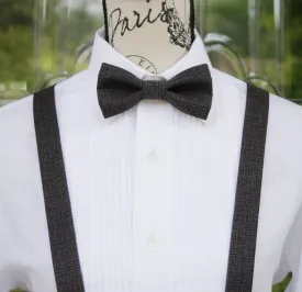 Black Retro Bow Tie and/or Suspenders