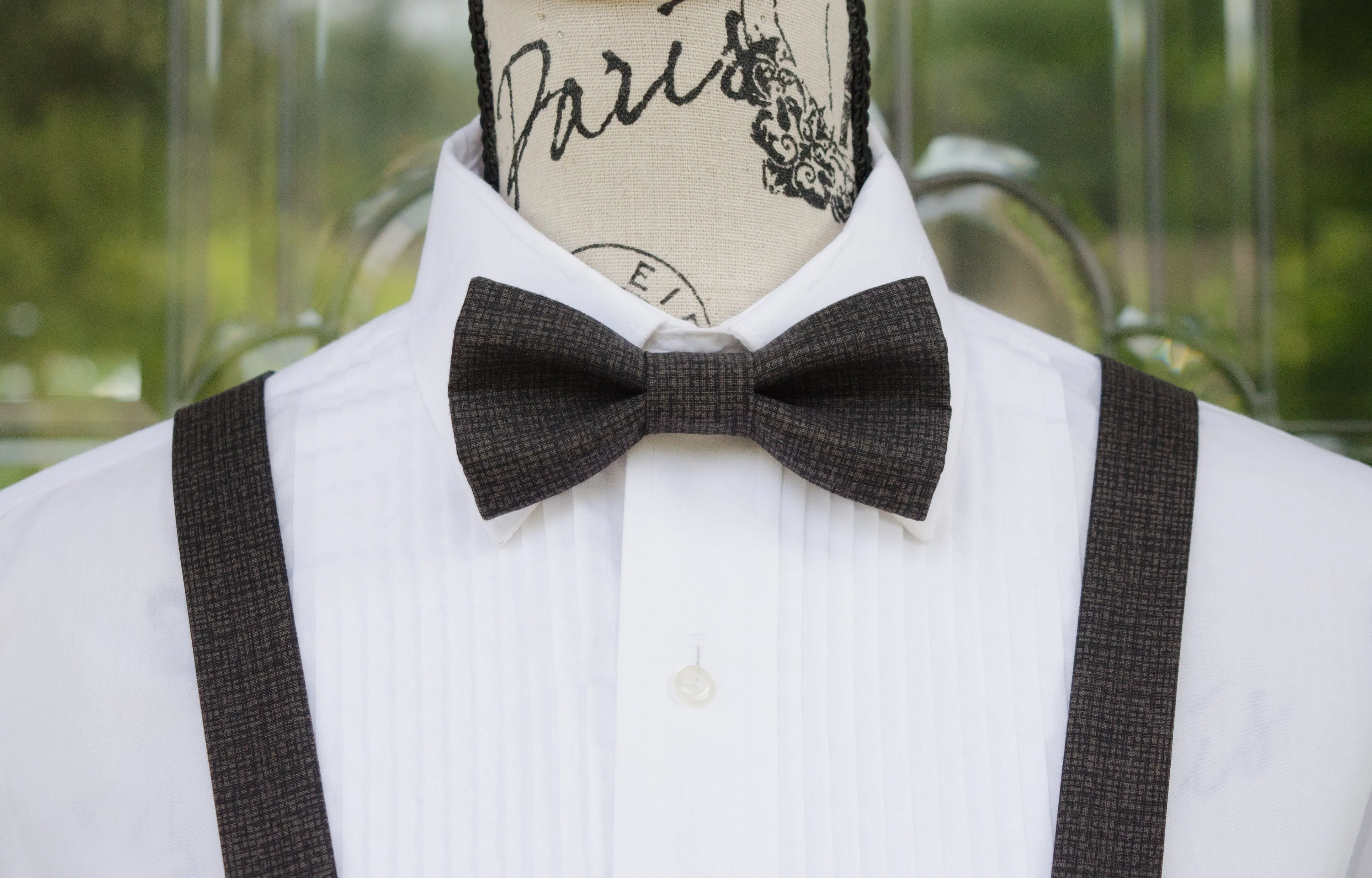 Black Retro Bow Tie and/or Suspenders