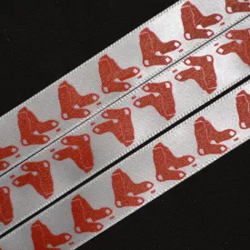 Boston Red Sox Ribbon - 5/8 inch Printed Satin