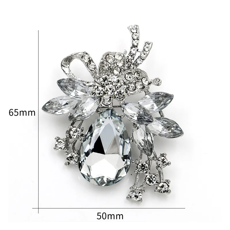 Brooch Clear Rhinestone Crystal BR-199