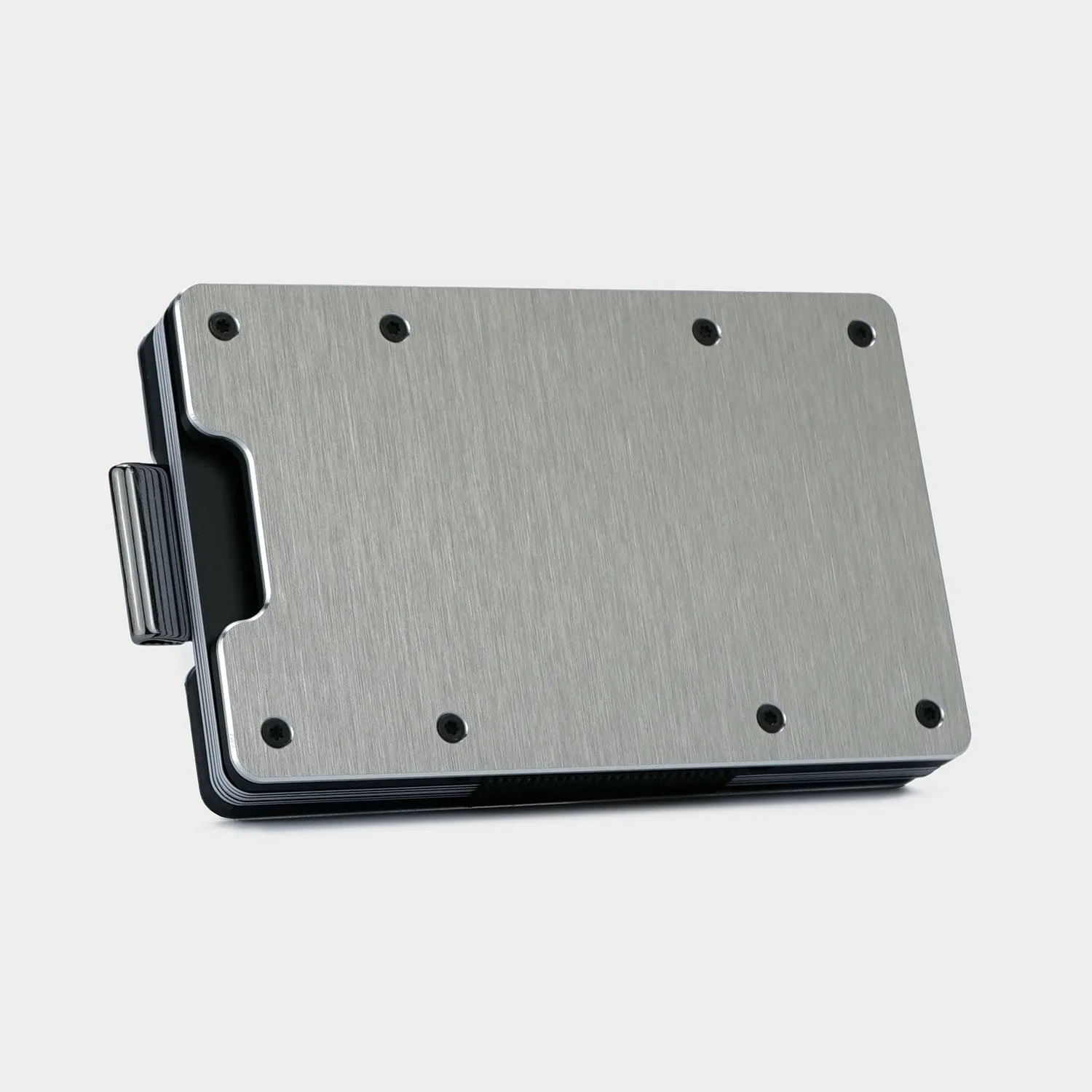 Brushed Silver Metal Slim Wallet
