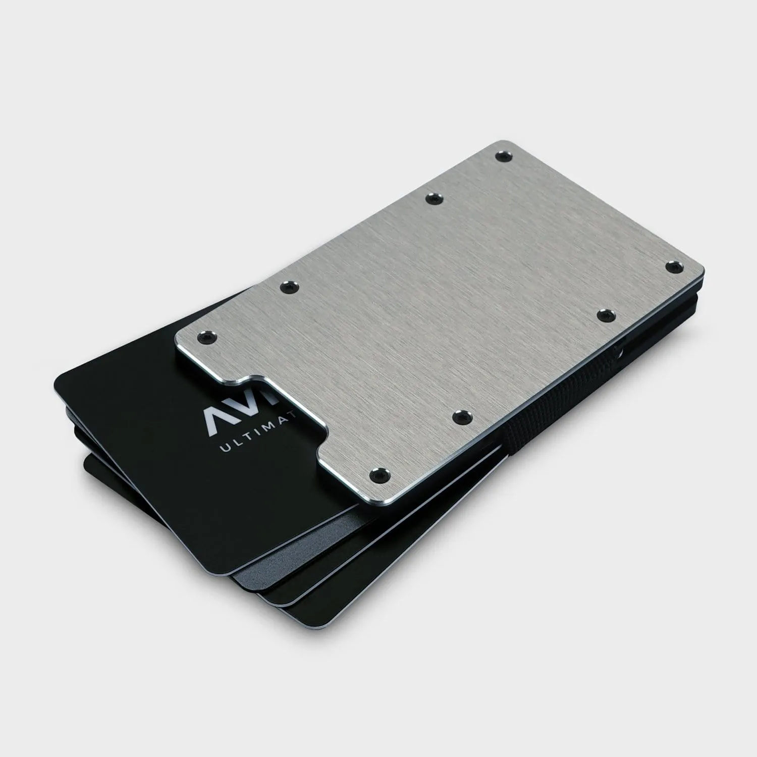 Brushed Silver Metal Slim Wallet