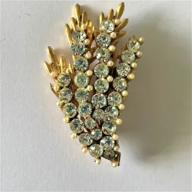 BSK 1970's Vintage Rhinestone Brooch
