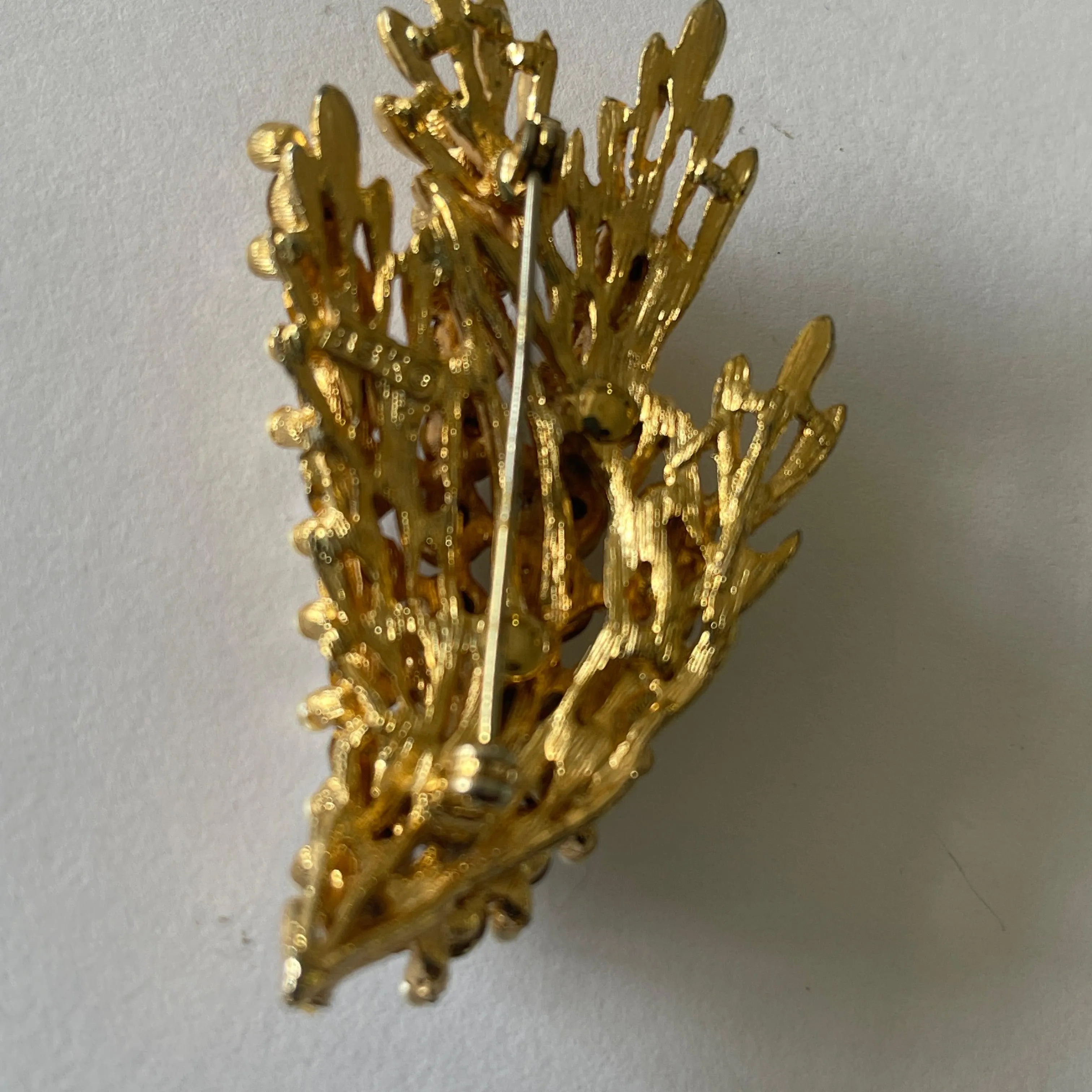 BSK 1970's Vintage Rhinestone Brooch