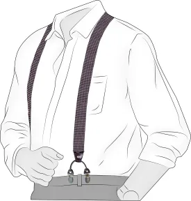 Chokore Stretchy Y-shaped Suspenders with 6-clips (Black & White)