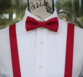 Classic Red Bow Tie and/or Suspenders (17)