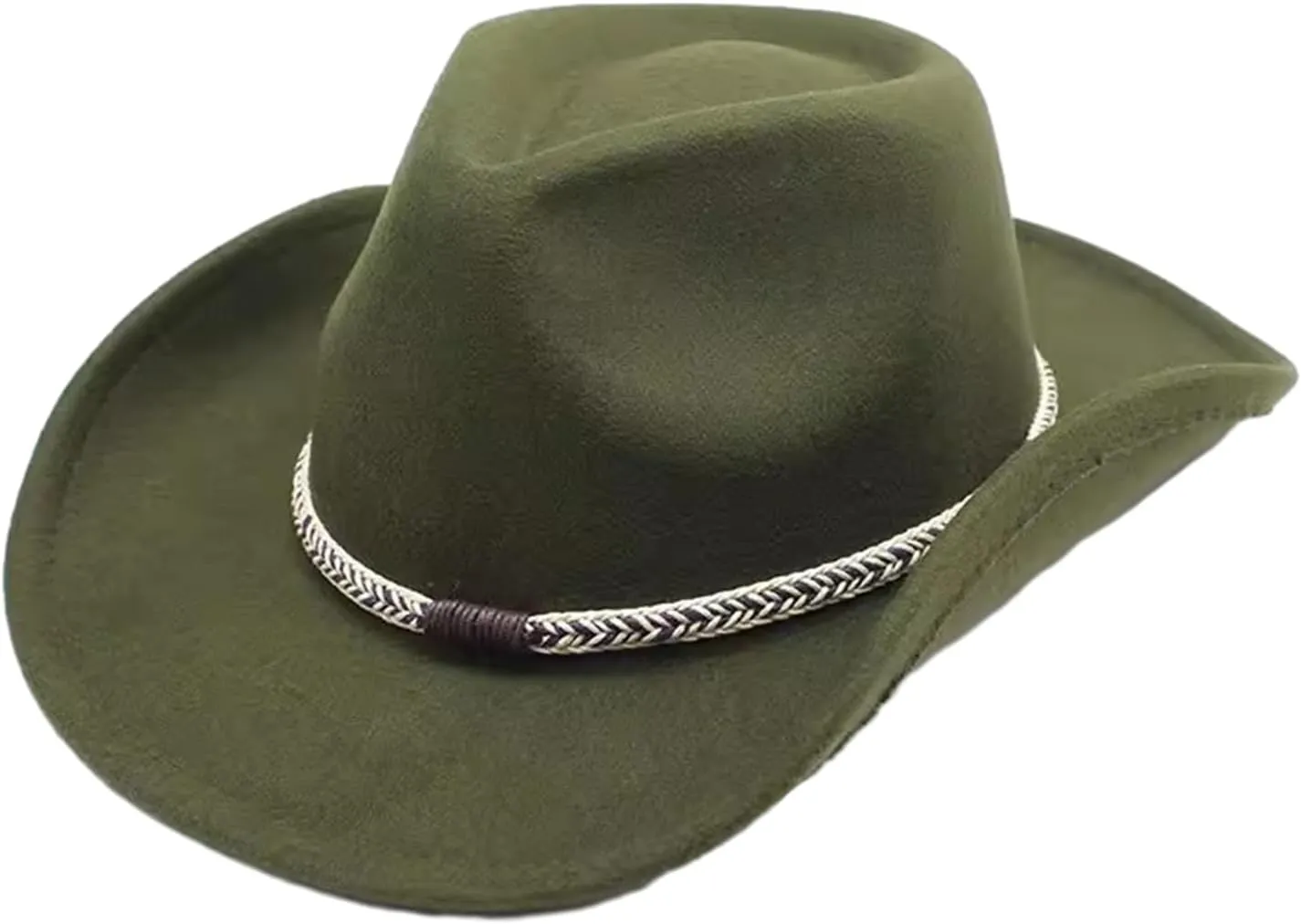 Classic Western Felt Cowboy Cowgirl Hat for Women Men, Outdoor Fedora Hats Wide Brim Cowgirl Hats with Belt Buckle