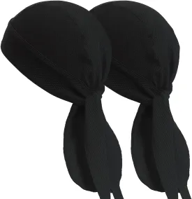 Cooling Helmet Liner Do Rag Skull Cap for Men Sweat Cycling Beanie - Pirate Bandana 2Pcs