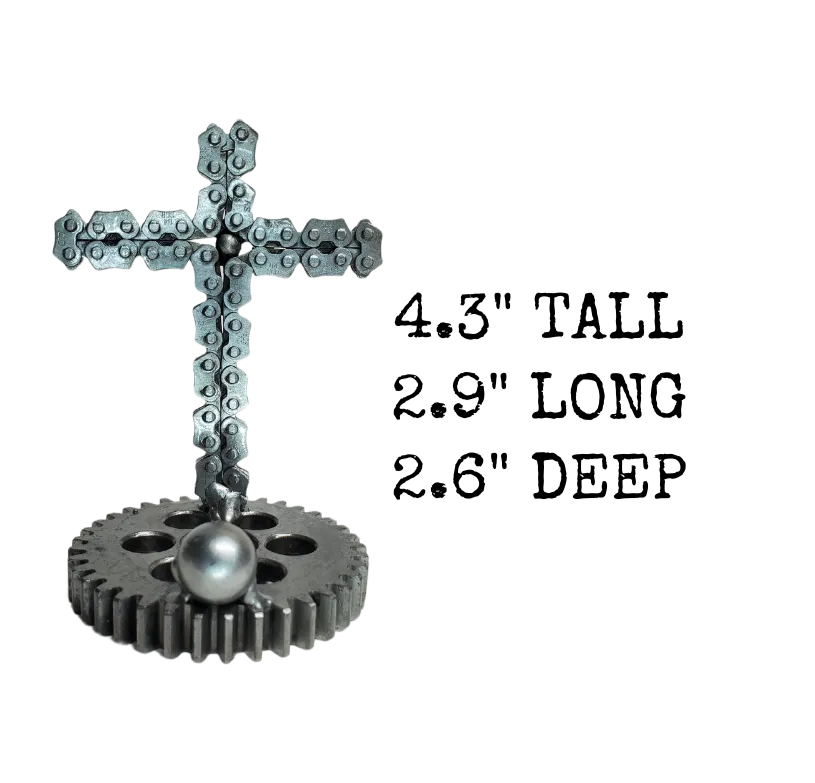 Cross Metal Art Business Card Holder
