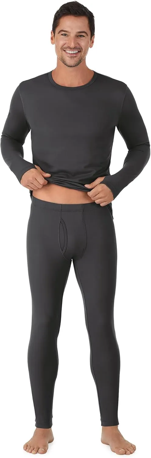 Cuddl Duds Thermal Underwear Shirt and Leggings Set for Men - Heavyweight Fleece Lined Long Johns - Winter Clothes Base Layer
