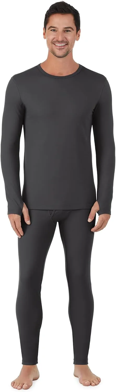 Cuddl Duds Thermal Underwear Shirt and Leggings Set for Men - Heavyweight Fleece Lined Long Johns - Winter Clothes Base Layer