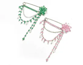 Dangling Rhinestone Pin 3.25"x 4.25" - 1 Piece