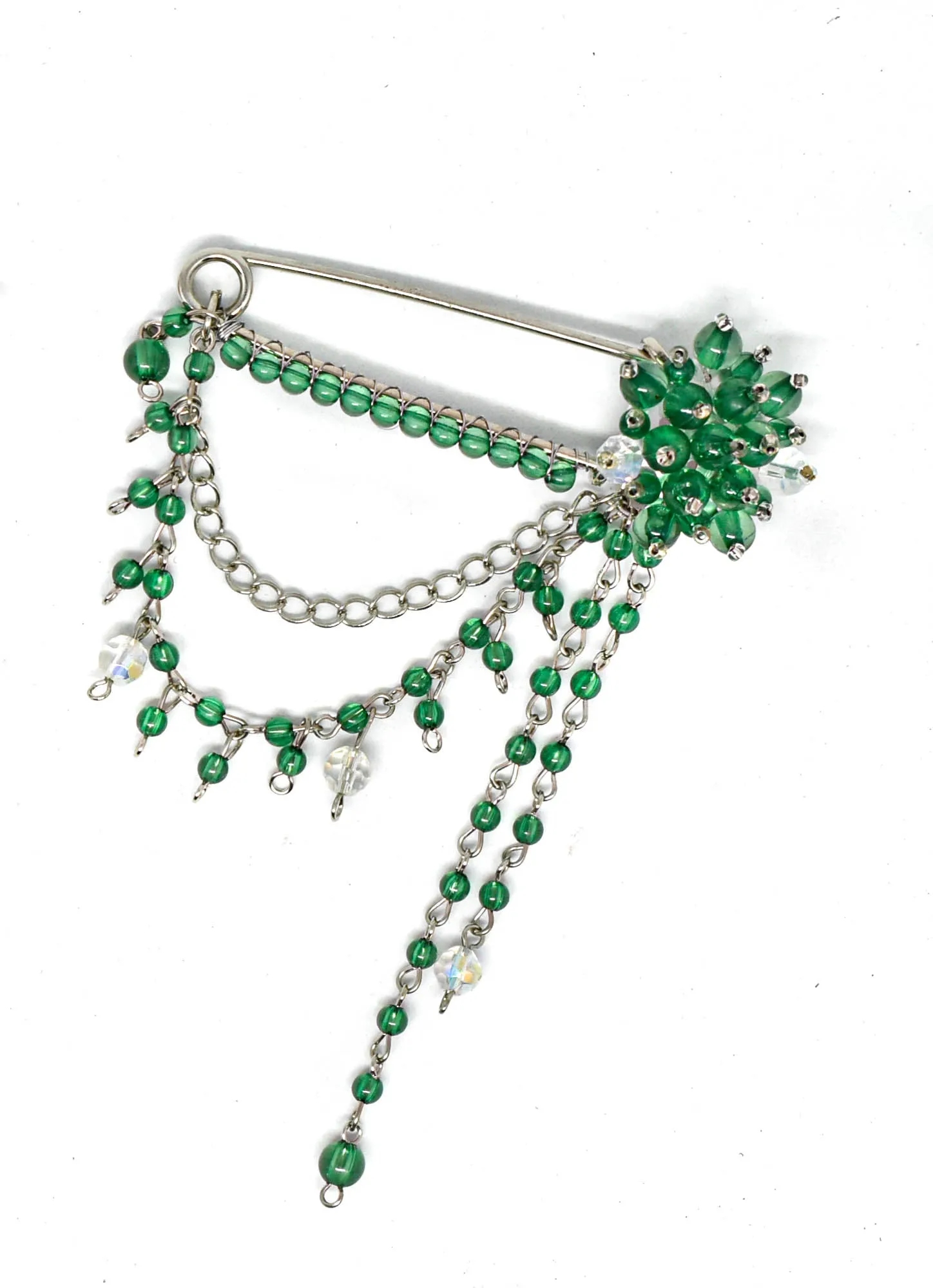 Dangling Rhinestone Pin 3.25"x 4.25" - 1 Piece