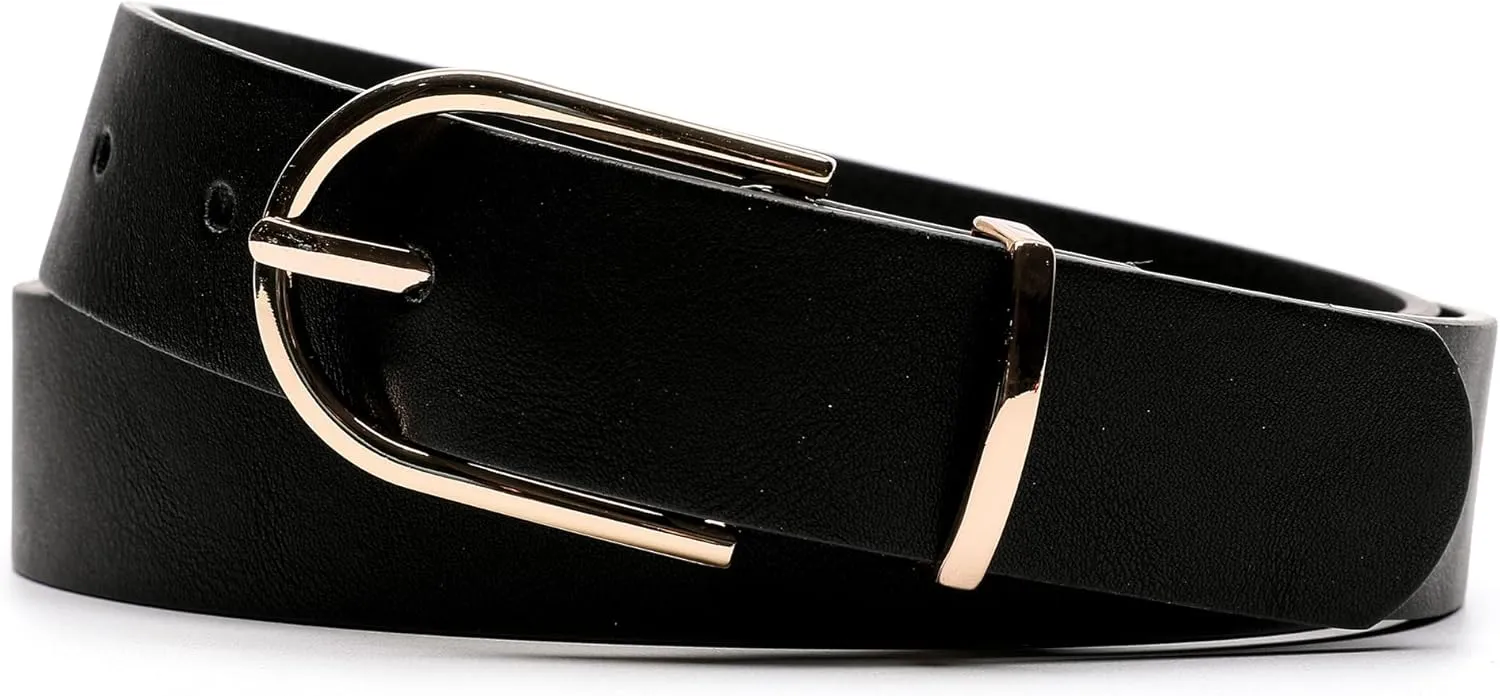 Earnda Women's Faux Leather Chic Belt for Ladies Jeans