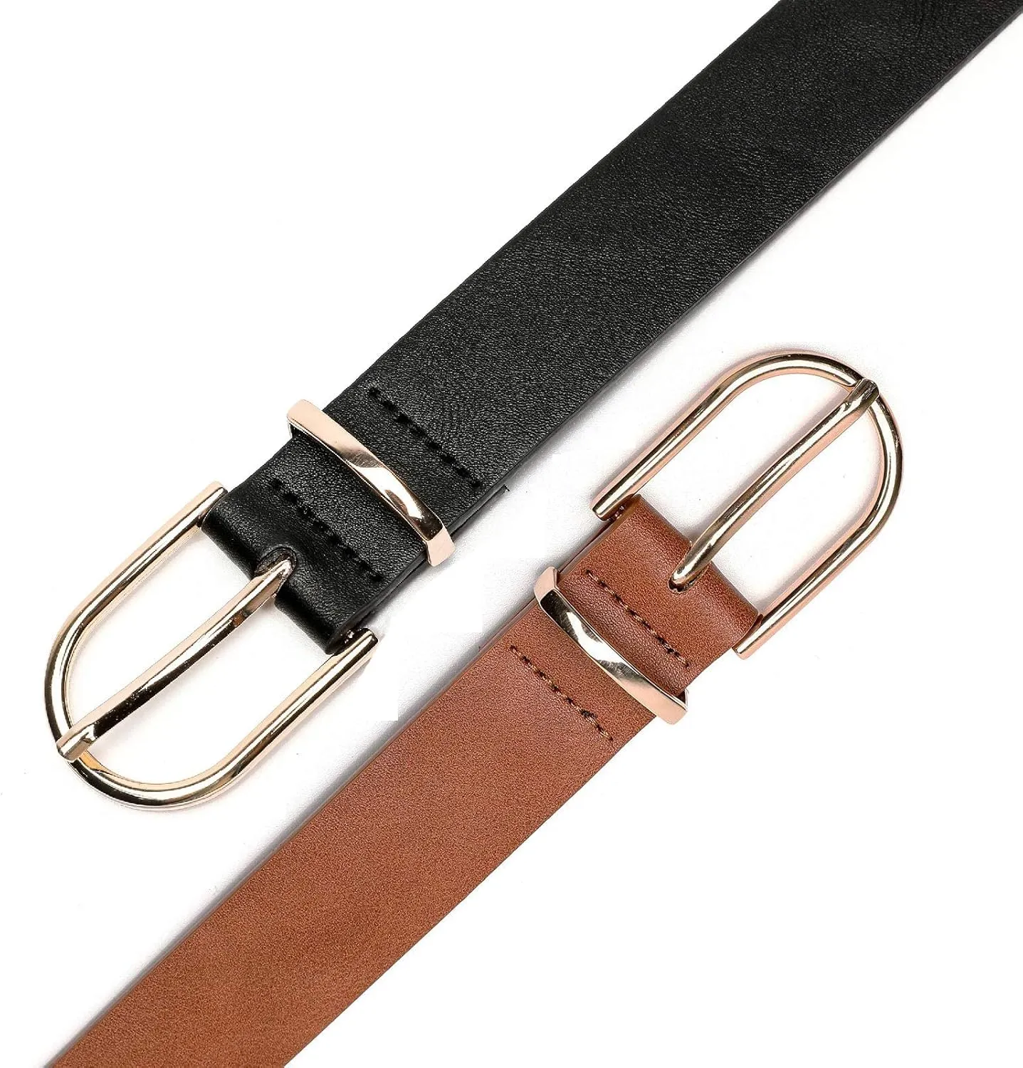 Earnda Women's Faux Leather Chic Belt for Ladies Jeans