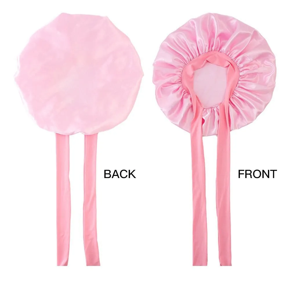 Elegant Satin Bow Elastic Nightcap