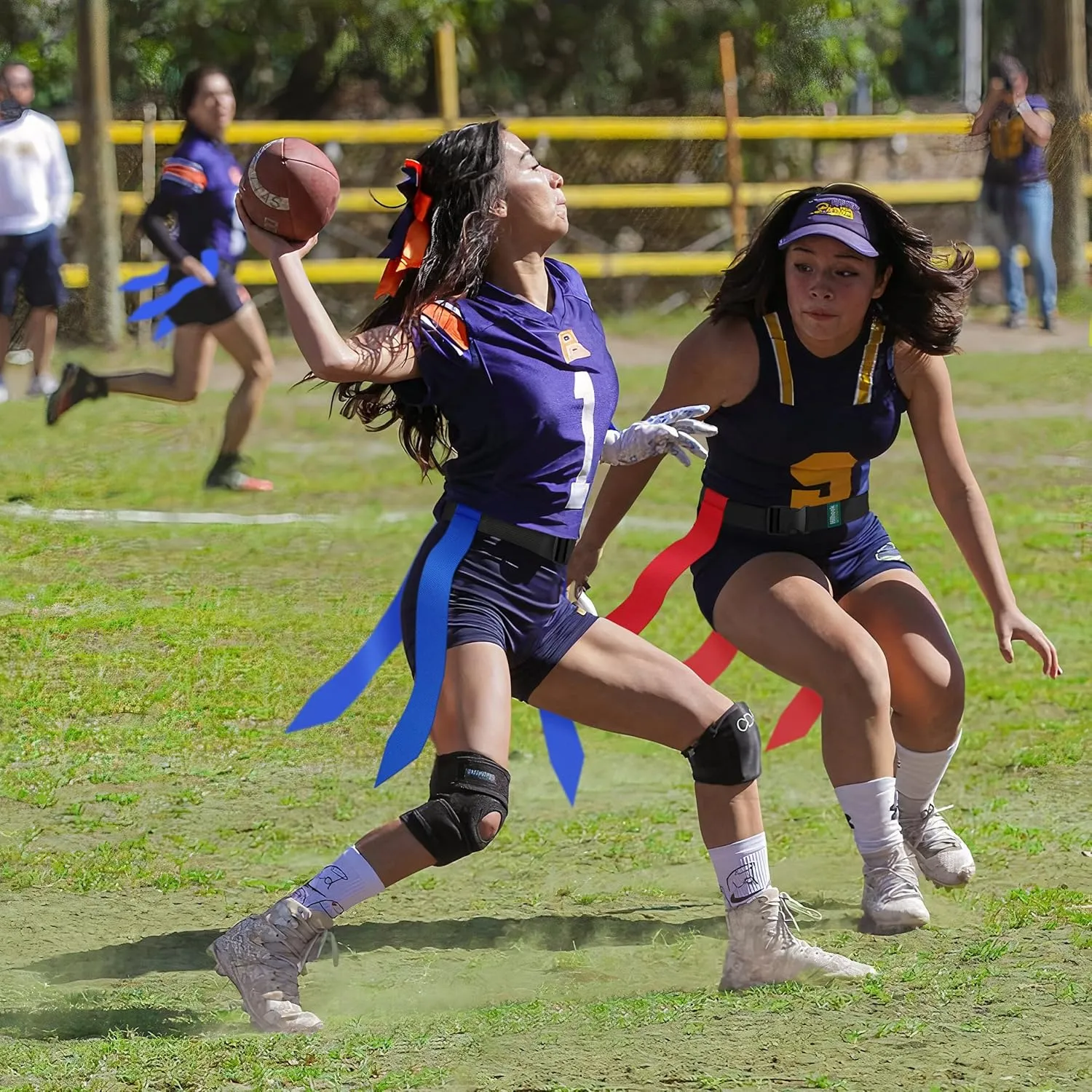 Flag Football Belts, 2/10/20 Sets of Adjustable Flag Football Set with Flags for Kids Youth and Adults Training