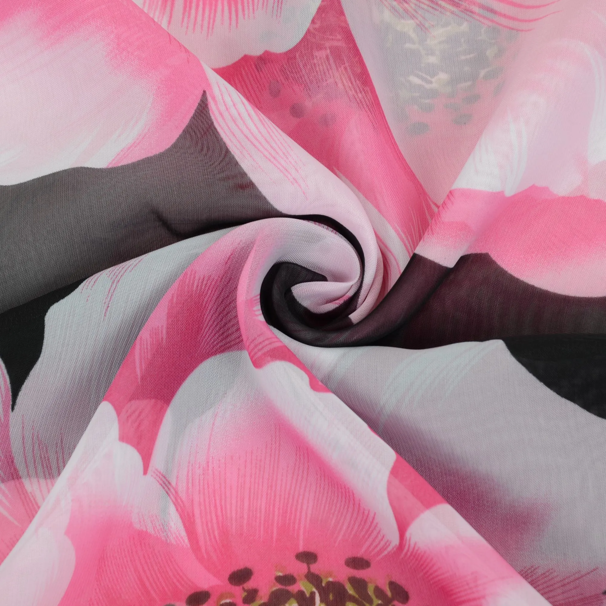 Floral Print Chiffon Scarf Lightweight Sheer Shawl Wraps Scarves for Women 19.69 x 63 inches