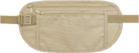 FuninCrea Money Belt, Nylon Fanny Pack Hidden Belt Bag with RFID Blocking for Women Men, Anti-theft Waist Pack Under Clothes with Adjustable Buckle for Travel, Running, Hiking, Cycling (khaki)