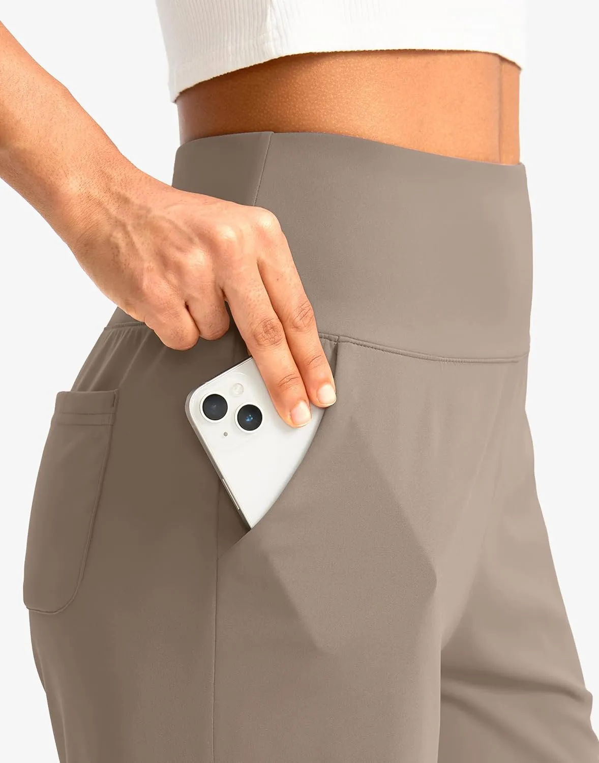 G Gradual Women's Bermuda Long Shorts with Pockets 9" High Waisted Knee Length Shorts for Women Walking Athletic Workout