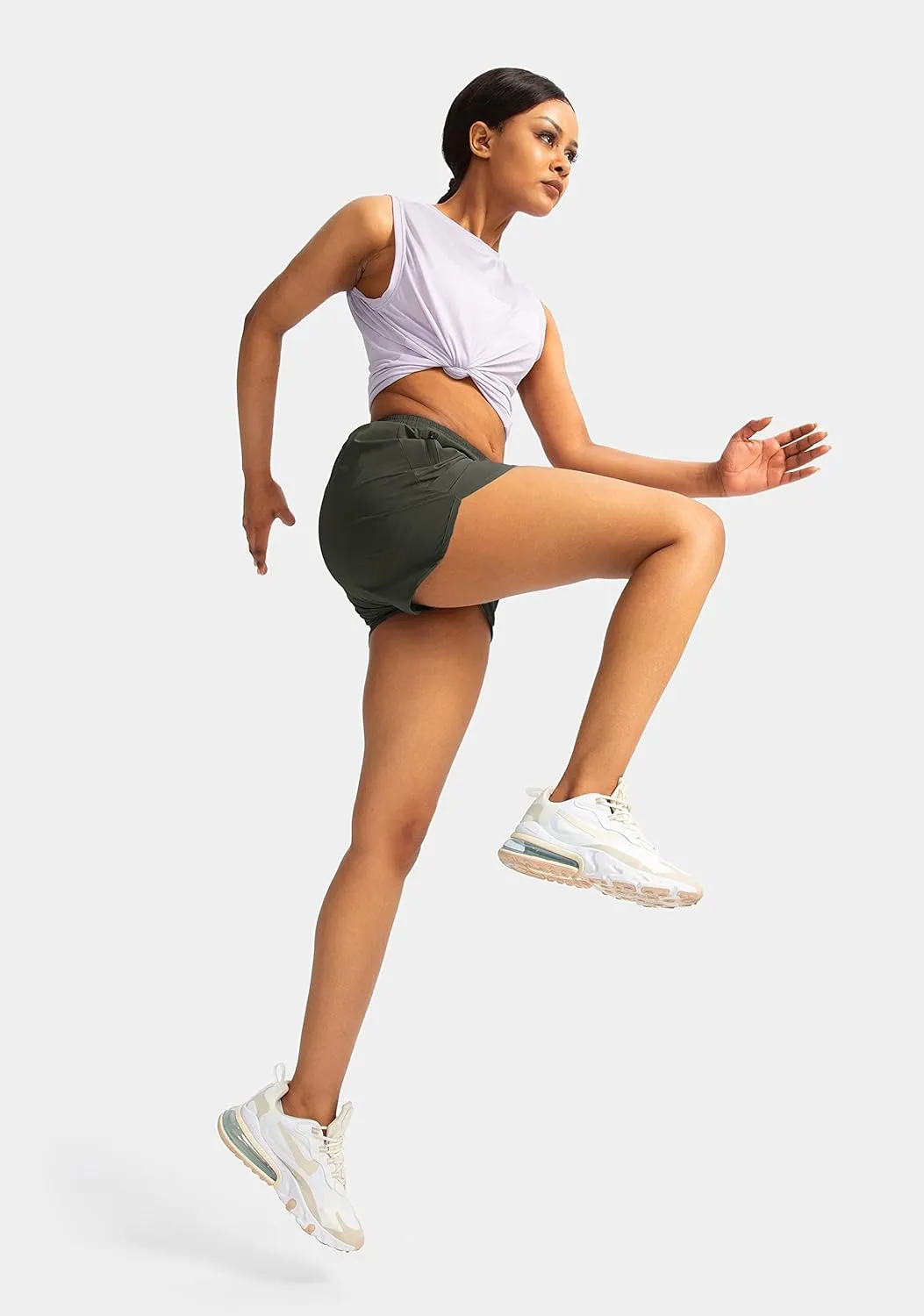 G Gradual Women's Running Shorts with Zipper Pockets Quick Dry Athletic Workout Gym 3" Shorts for Women with Comfy Liner