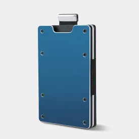 Galactic Blue Metal Slim Wallet