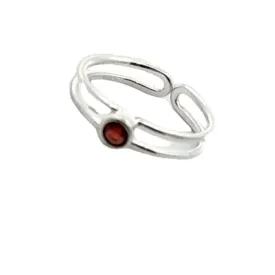 Garnet Toe Ring