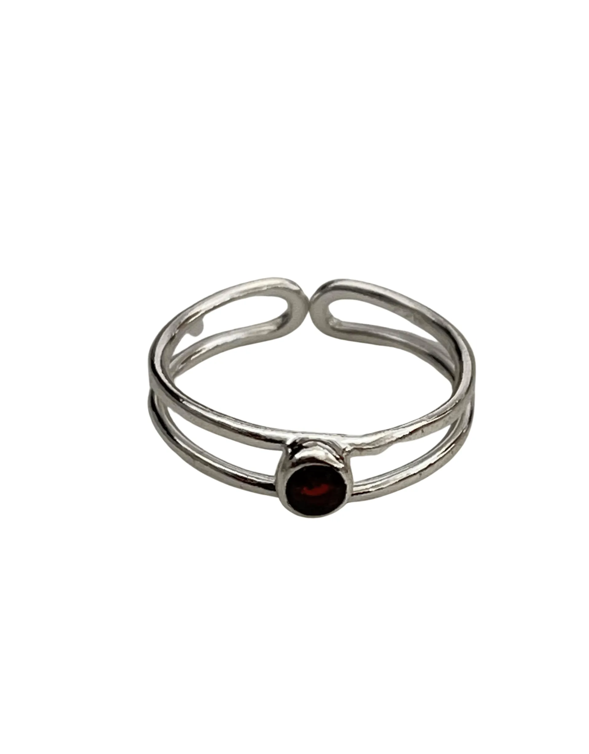 Garnet Toe Ring