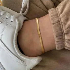 Gold Waterproof Snake Chain Anklet – Rusty Collection