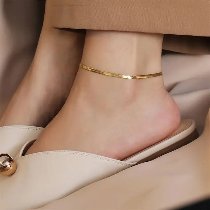 Gold Waterproof Snake Chain Anklet – Rusty Collection