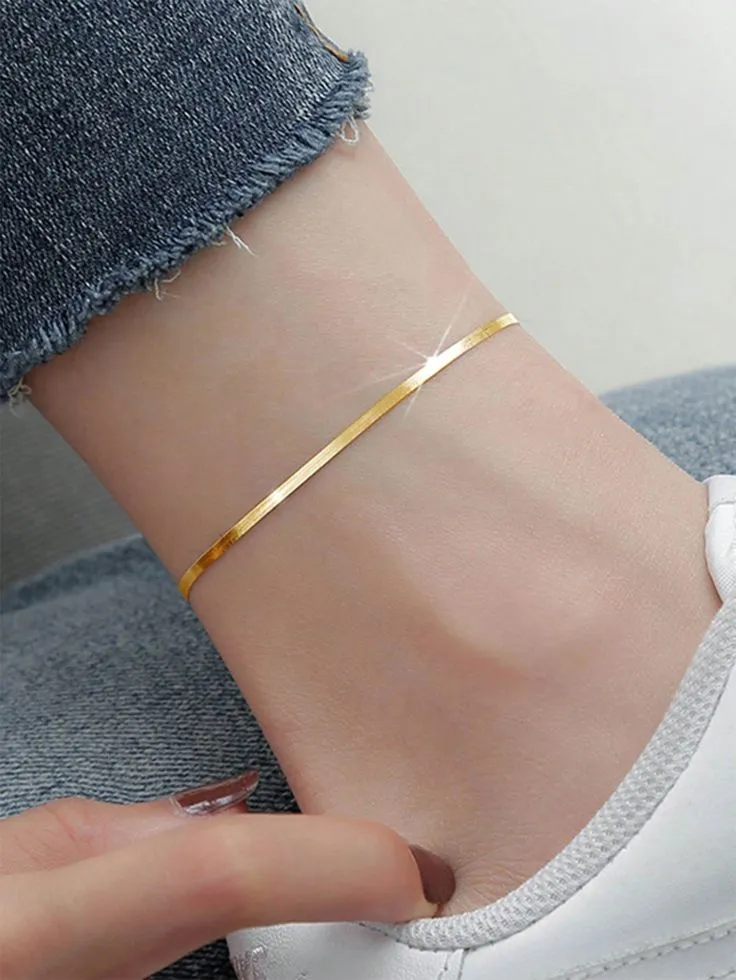 Gold Waterproof Snake Chain Anklet – Rusty Collection