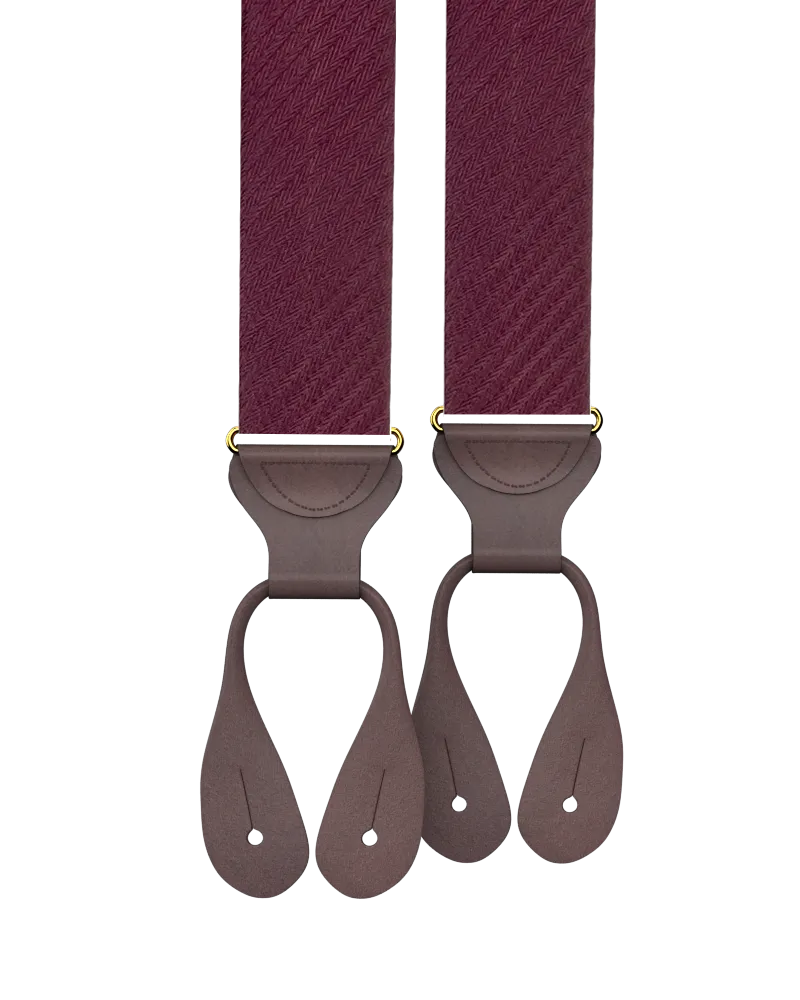 Harriman Silk Suspenders - Maroon