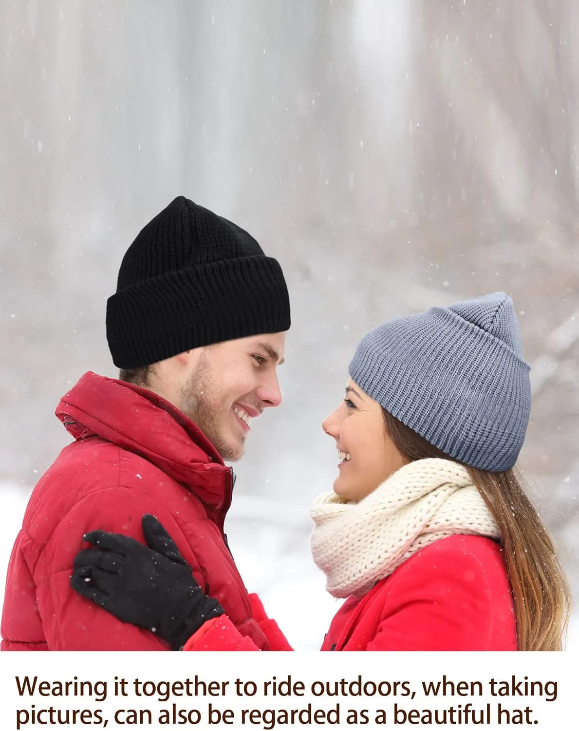 HESTYA 2 Holes Ski Masks Winter Balaclava Knitted Full Face Cover Mask Beanie Hat for Men Women Cold Weather Outdoor Sports