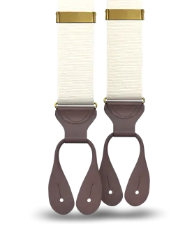 Ivory Grosgrain Suspenders
