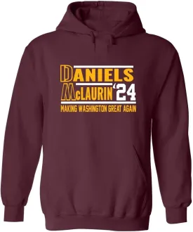 Jayden Daniels Terry McLaurin Washington 2024 Hooded Sweatshirt Hoodie